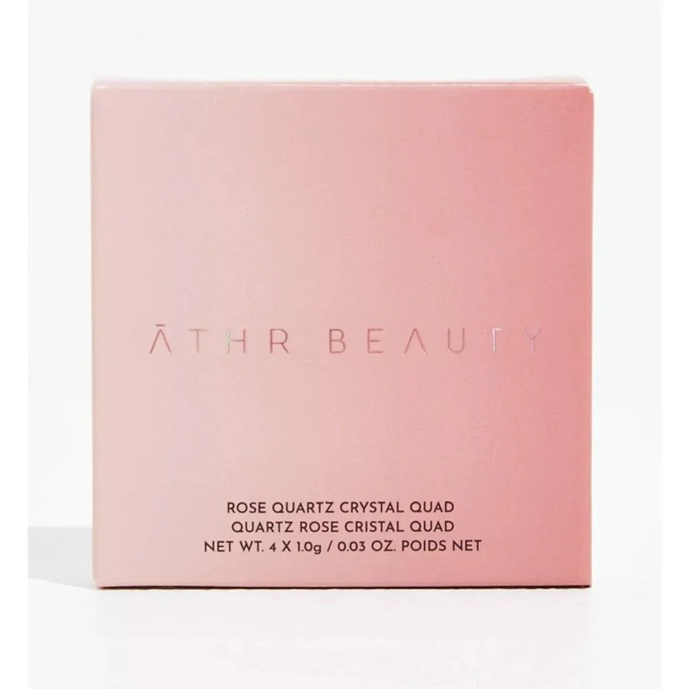 ATHR Beauty Rose Quartz Crystal Quad‎ Eyeshadow Palette 4 Shade Makeup Set